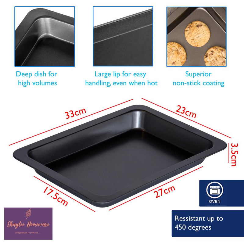 Shaylee Homeware Non Stick Heavy Duty Baking Tray (Pack of 2)